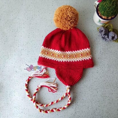 Vibrant Path earflap hat