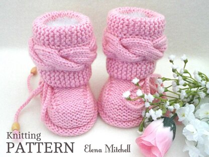 Pattern Knitted Baby Booties Walk in The Rain