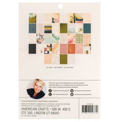 American Crafts Heidi Swapp - Care Free Single-Sided Paper Pad 6"X8" 36/Pkg