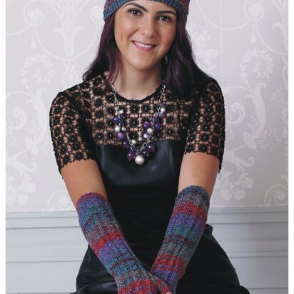 Scarf, Hat, Gloves & Polo Neck Warmer in King Cole Party Glitz 4Ply - 4639 - Downloadable PDF