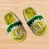 Crochet lemon slippers hair clip pattern