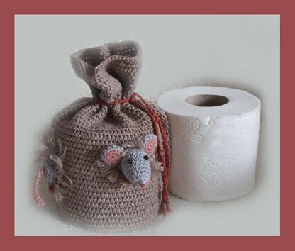 Toilet paper roll cover "Bag with mice "