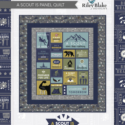 Riley Blake A Scout Is Panel Quilt - Downloadable PDF