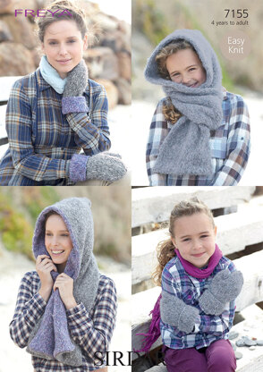Mittens and Scarves in Sirdar Freya - 7155 - Downloadable PDF