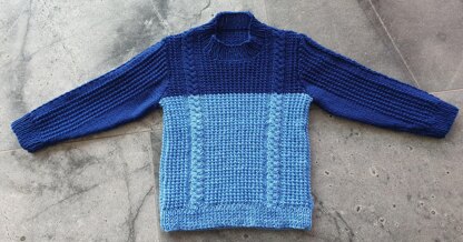 Preston - Child’s cable and rice stitch jumper