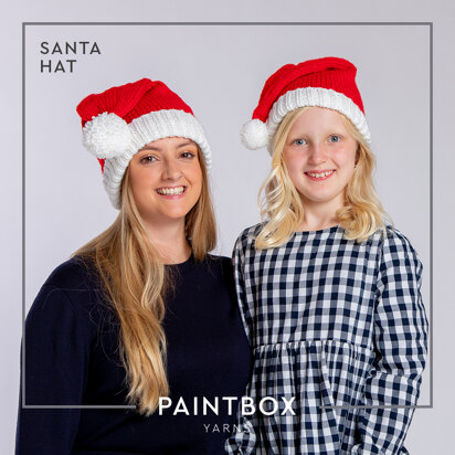 Santa Hat - Free Knitting Pattern for Christmas in Paintbox Yarns Simply Chunky - knitting pattern