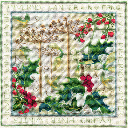 Bothy Threads Four Seasons - Winter Cross Stitch Kit - 16.5 x 16.5cm