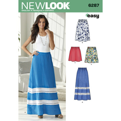 New Look Misses' Pull on Skirt in Four Lengths 6287 - Paper Pattern, Size A (10-12-14-16-18-20-22)