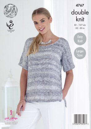 Ladies Tops in King Cole Vogue DK - 4767 - Leaflet