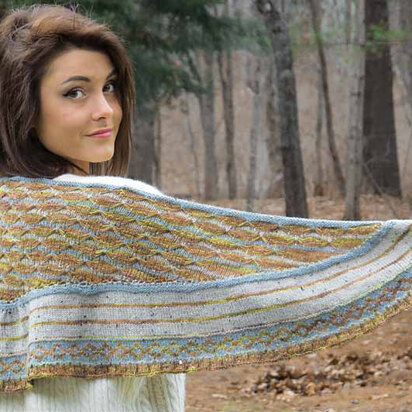 Birds in Flight Shawl in Knit One Crochet Too Kettle Tweed - 2330 - Downloadable PDF