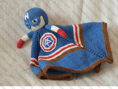 Knit security blanket - Boy style 1