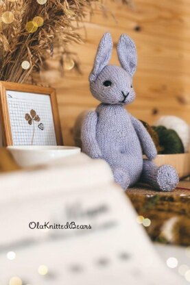 Knitting Toy Clothes Pattern - Snowdrop Outfit for Bunny