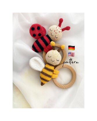 Baby teether toys Bee and Ladybug