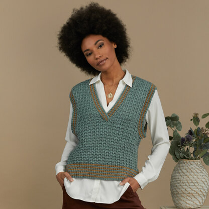 Echo Lake Vest - Tank Top Knitting Pattern for Women in Tahki Yarns Reno -  Downloadable PDF