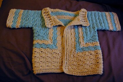 All-in-One Crochet Cardi for Baby UK Version