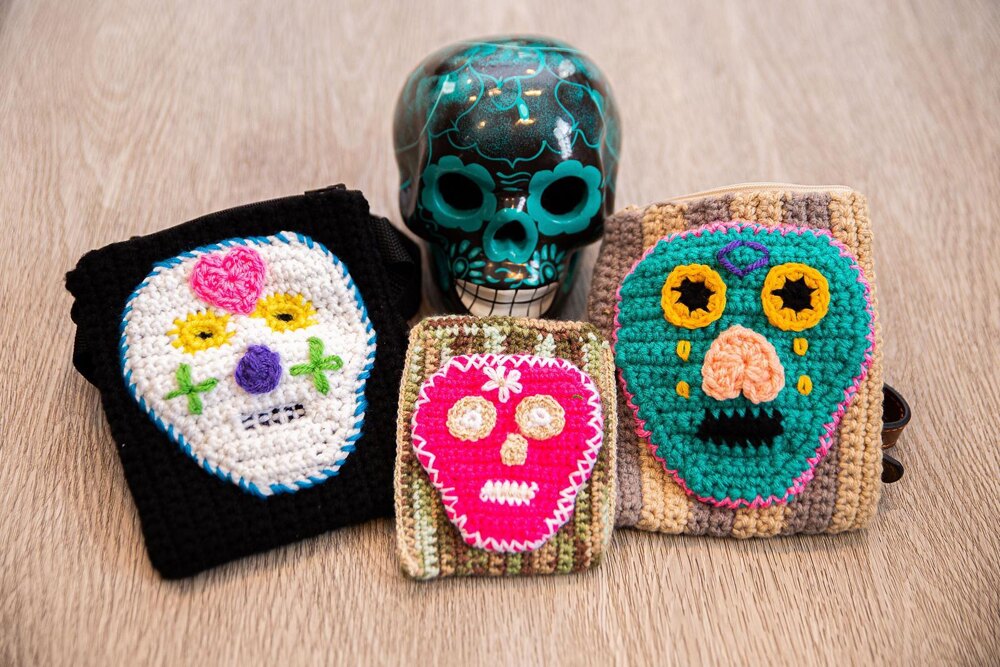 Colorful Sugar Skull Purse Tote Bag Handbag For Women - Bestiewisdom