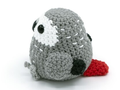 Amigurumi African Grey Parrot