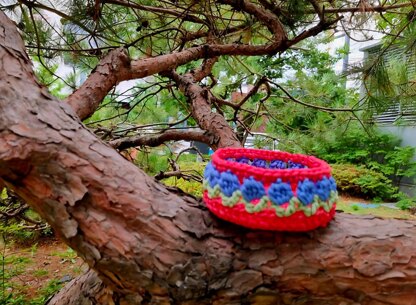 Tulip Stitch Round Basket
