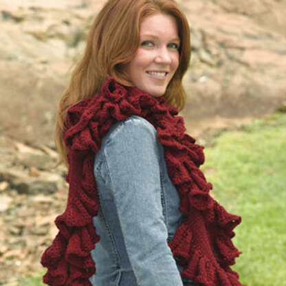 Valley Yarns 231 Ruffled Scarf in the Round PDF