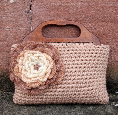 Shades of beige flower bag