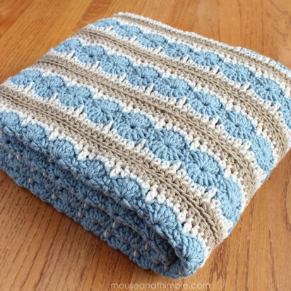 Ocean Shore Afghan Blanket UK TERMS 5436