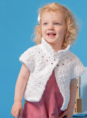 Cutie Cardigan - Free Crochet Pattern For Kids in Paintbox Yarns Chenille by Paintbox Yarns