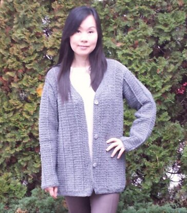 Cozy Ribbed Crochet Cardigan