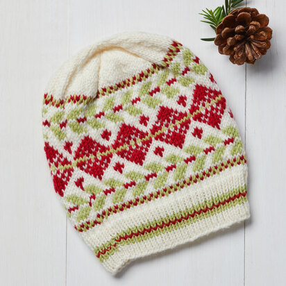 Redwood Holiday Hat in Valley Yarns Superwash DK - Downloadable PDF