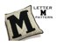 Letter Bold M Pillow