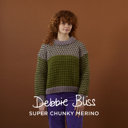 Fleck Stitch Sweater - Jumper Knitting Pattern for Women in Debbie Bliss Super Chunky Merino by Debbie Bliss - DB417 - Downloadable PDF