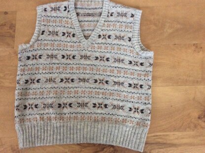 Men's retro fair isle slipover