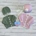 Ace Baby Cardigan, Hat & Bonnet 0-6mths