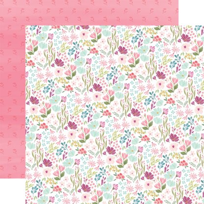 Echo Park Paper Flora No. 3 Double-Sided Cardstock 12"X12" 25/Pkg - Bright Small Floral