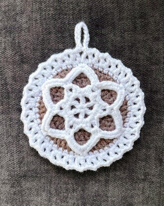 Lacy Border Layered Snowflake Ornament