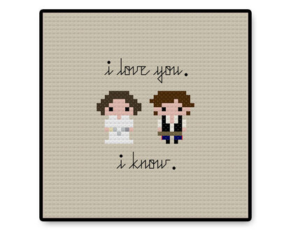 Han and Leia Bite Size - PDF Cross Stitch Pattern