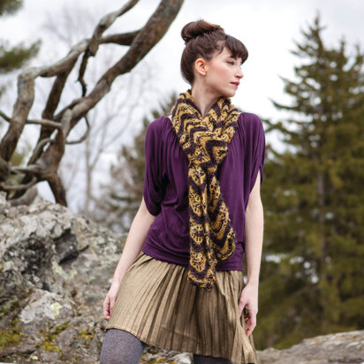 Piruna Scarf in Berroco Borealis and Cirrus - PDF339-8