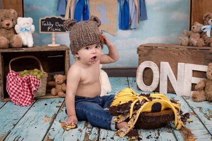 Birthday Bear Ears Hat Child Winter Toque Chunky Wool