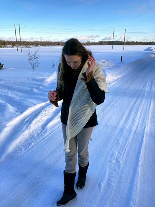 Snow night shawl