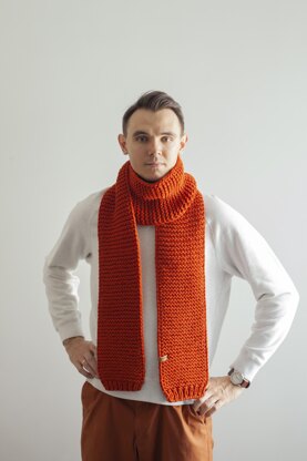 Men`s long scarf + VIDEO