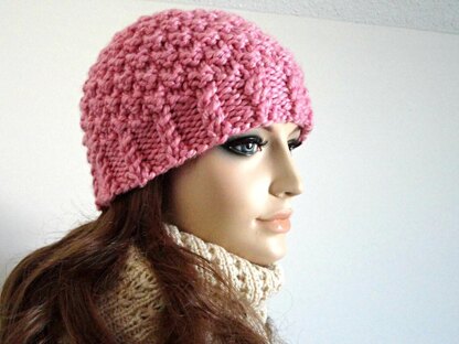 Pattern Women Hat Knit Beanie