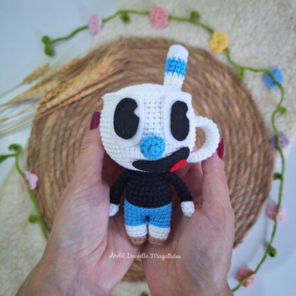 Cuphead, Mugman and Ms. Chalice amigurumi pattern (chibi version)