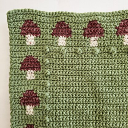 Mushroom Border Blanket