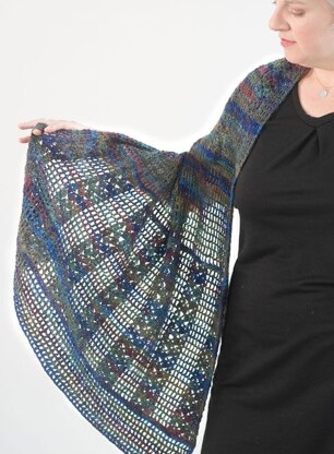 Eveleth Shawl in Berroco Millefiori Light Luxe - Downloadable PDF