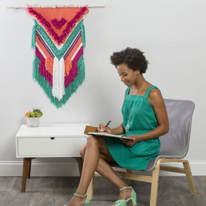 Modern Chevron Wall Hanging in Premier Yarns Everyday Bulky - Downloadable PDF