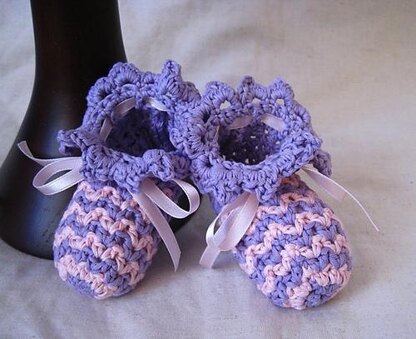 Lavander Baby Booties