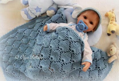 Blue Lace Baby Blanket