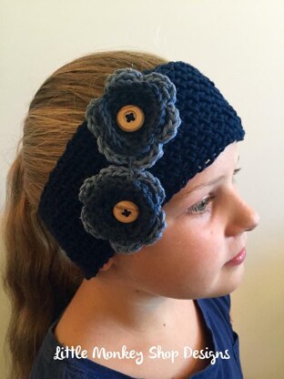 Shannon's Ear Warmer with Button Flower