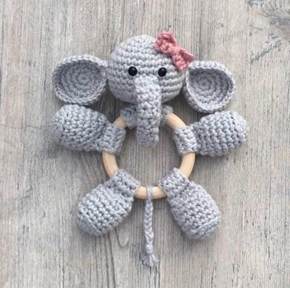 Elephant Rattle Teether