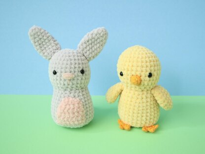 Little Chick and Bunny Amigurumi