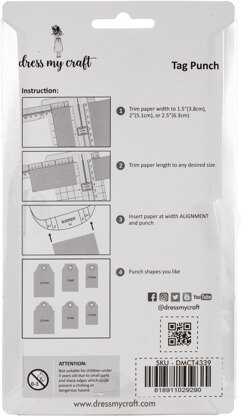 Dress My Craft Designer Punch - Rounded Tag